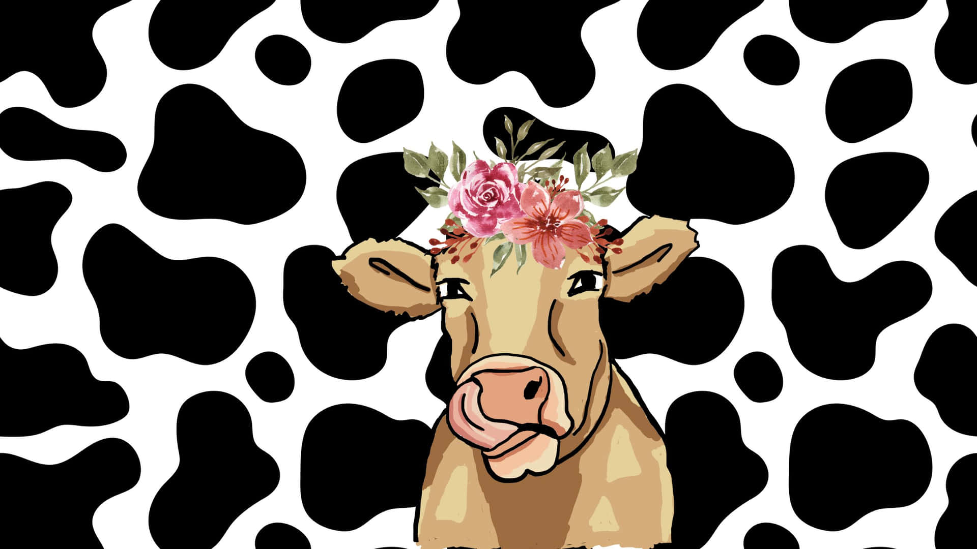 Free Cow Print Preppy Wallpaper  Download in JPG  Templatenet