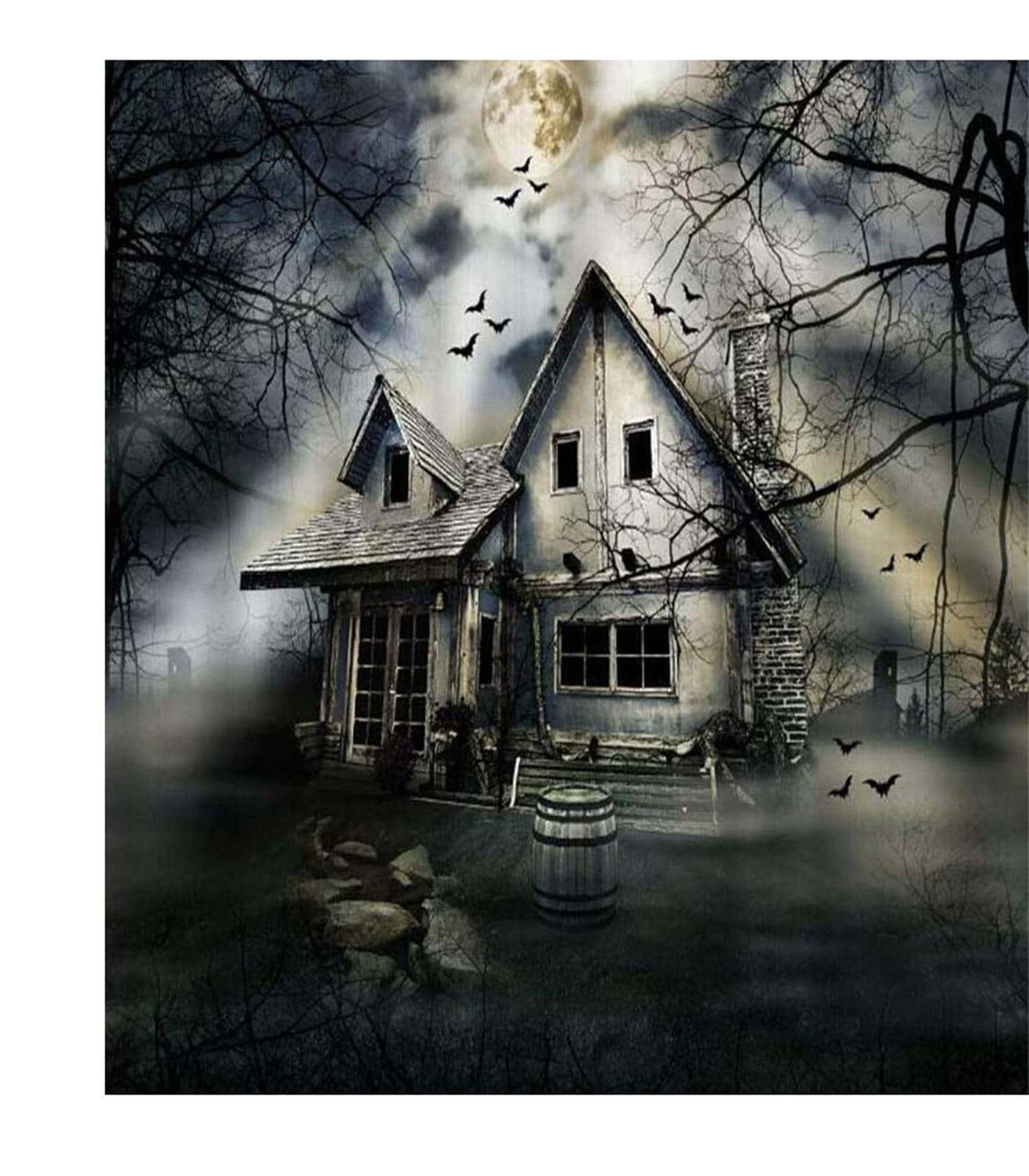 Verlassenes,gespenstisches Haus - Ästhetisch, Unheimlicher Hintergrund Für Halloween.