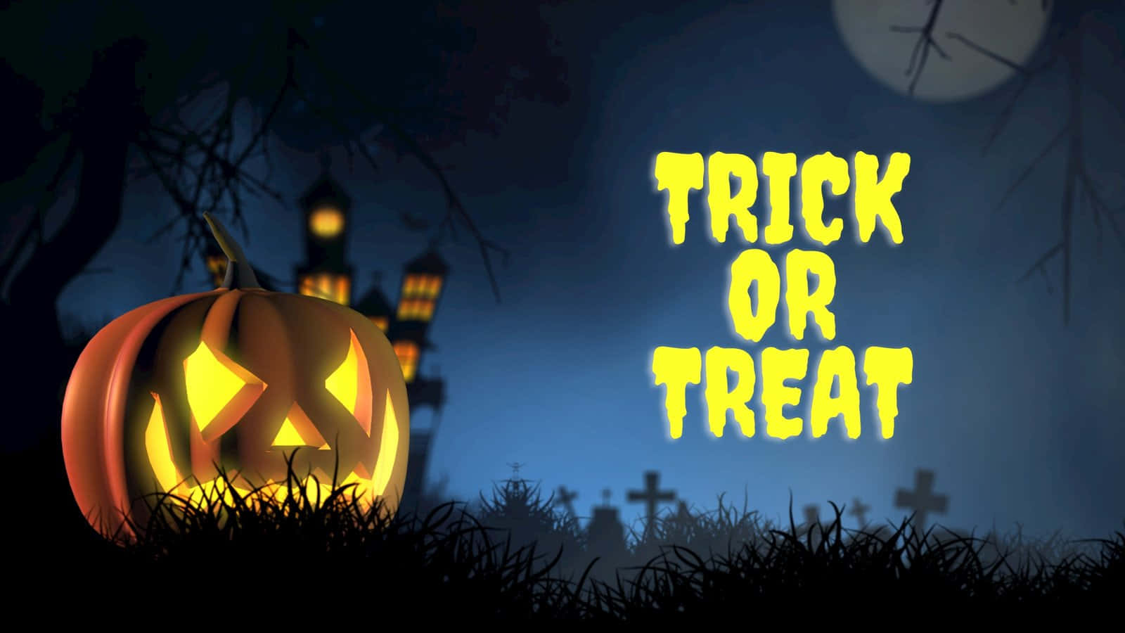 Trick Or Treat Aesthetic Creepy Halloween Background