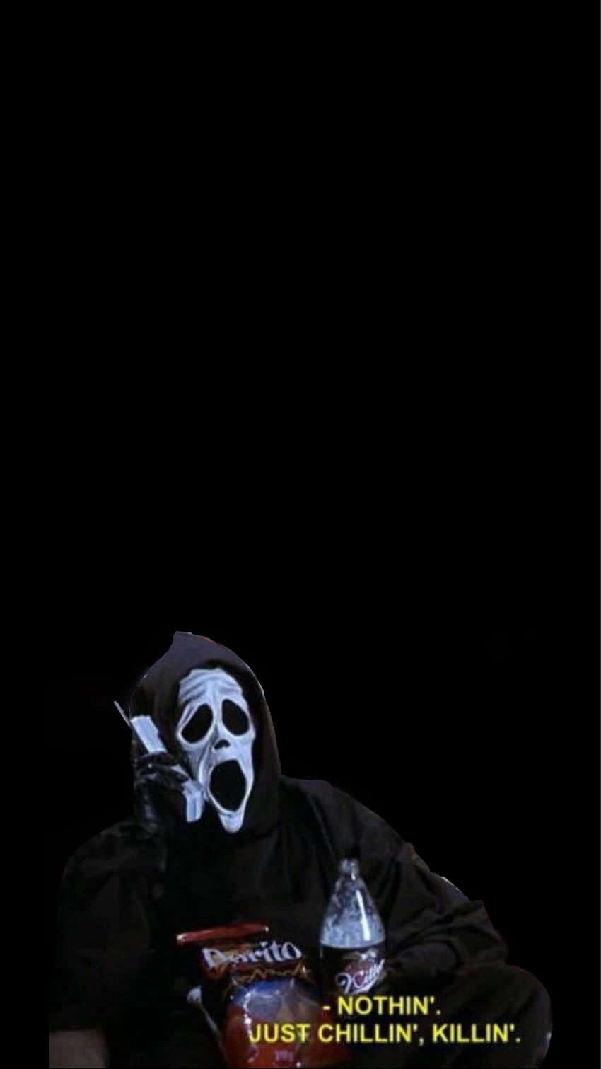 Ghostfaceästhetik Gruselige Halloween Hintergrund