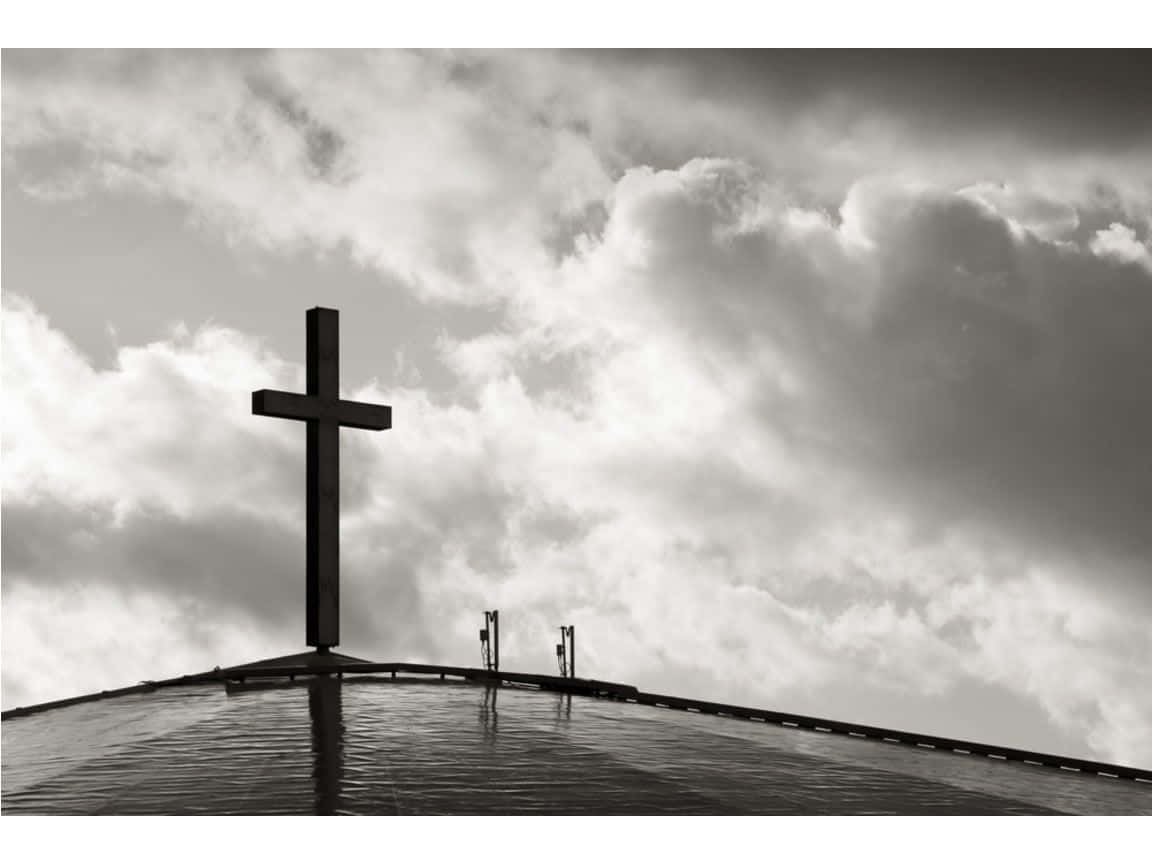 Æstetisk kors - Et inspirationssymbol for styrke og tro. Wallpaper