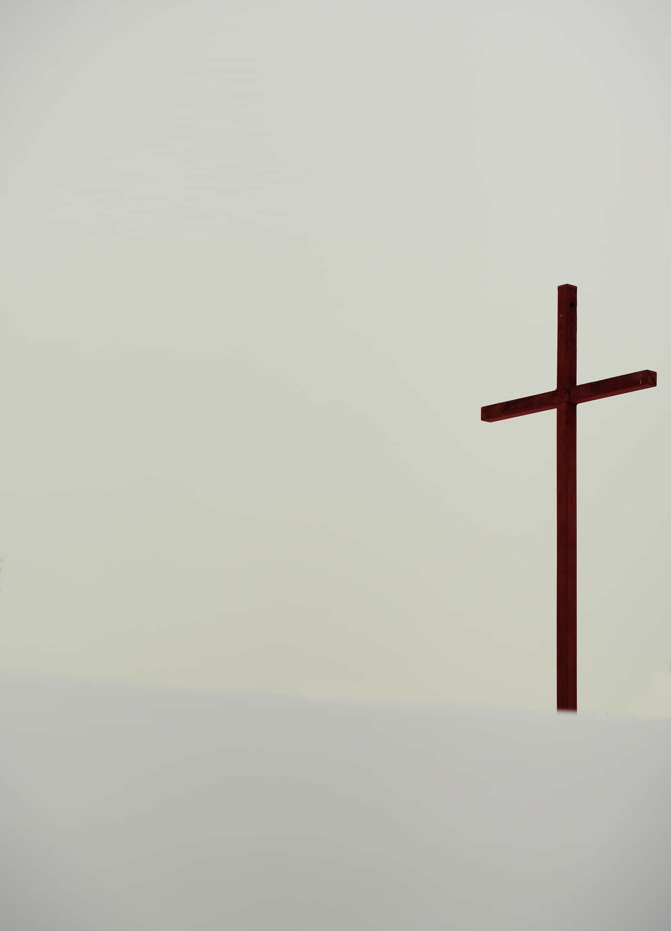 A Unique Perspective of the Peaceful Aesthetic Cross Wallpaper