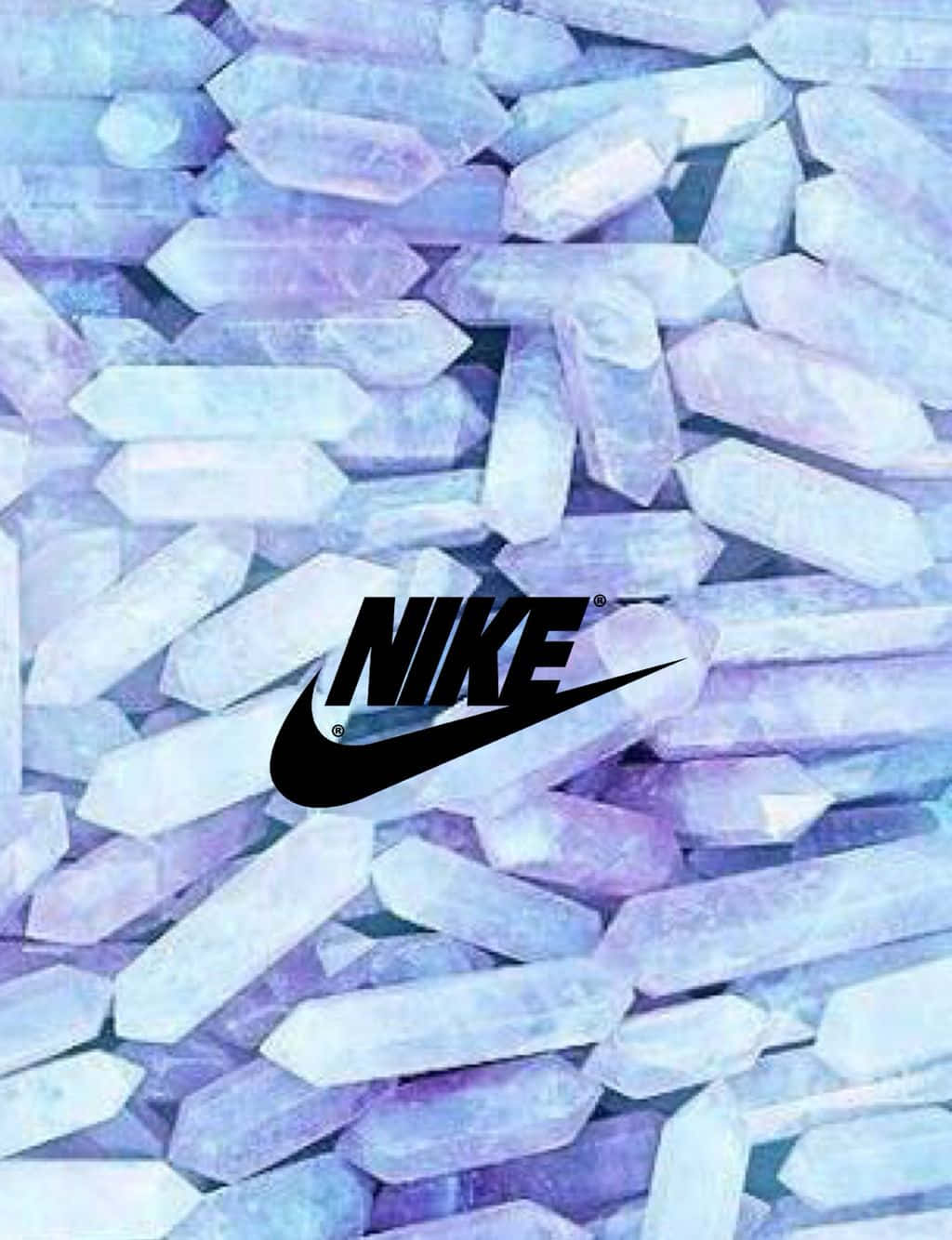 Aesthetic Nike On Crystal Background Wallpaper