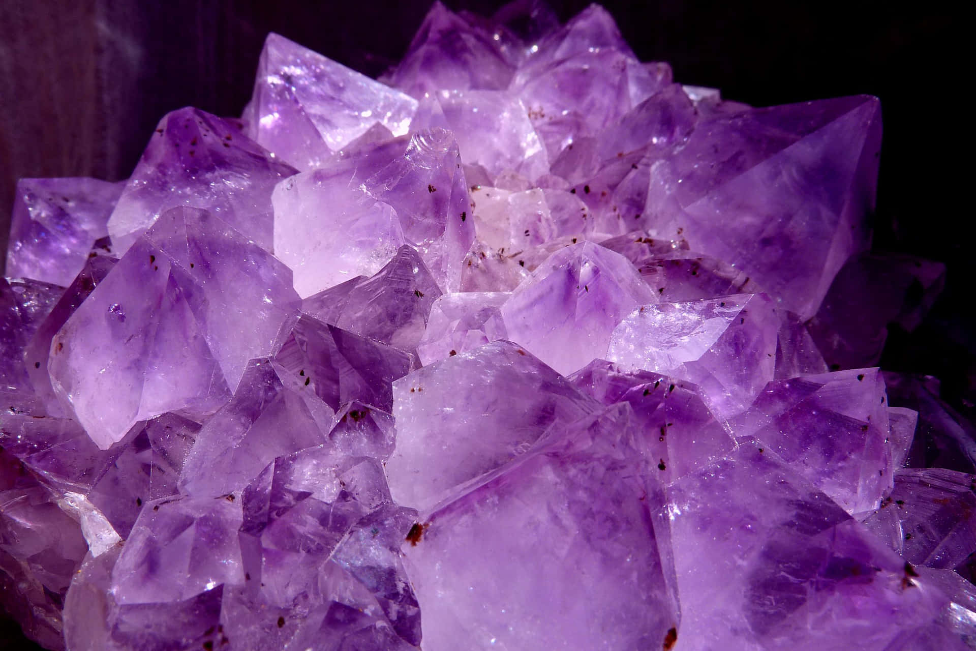 A Close Up Of Purple Crystals Wallpaper