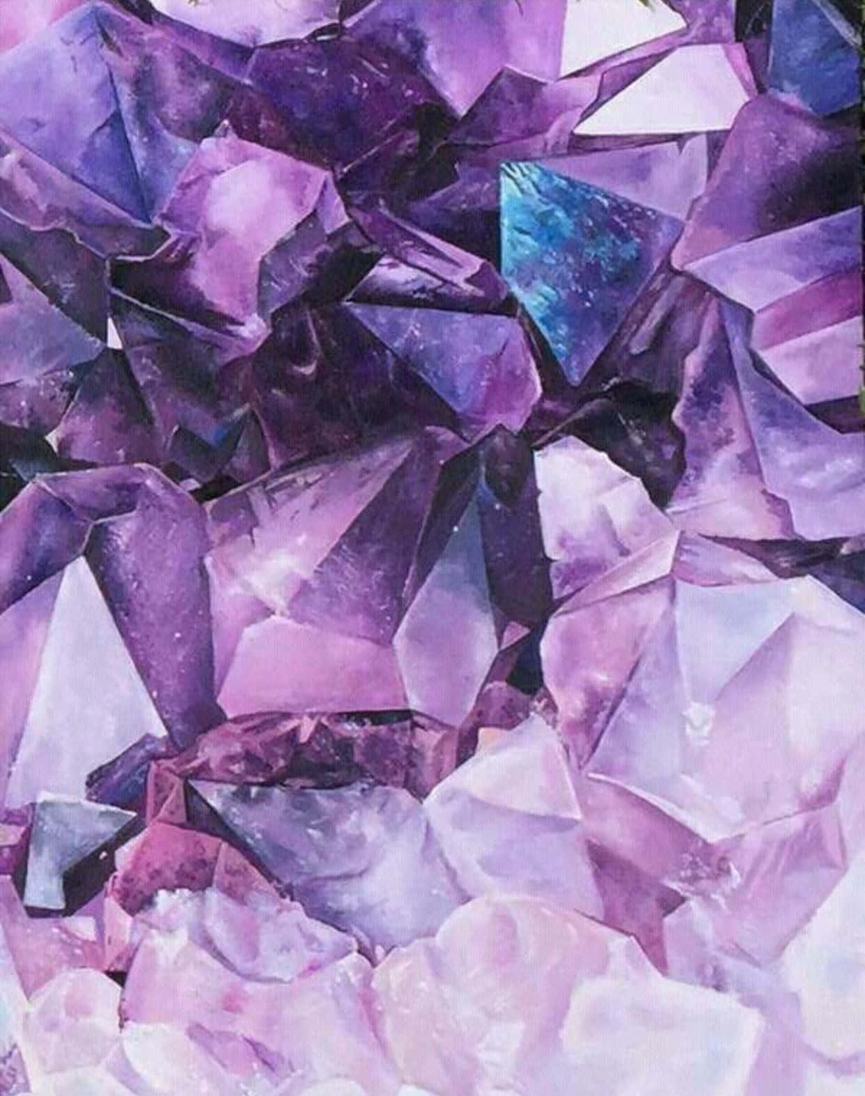 Aesthetic Lavender Crystal Wallpaper