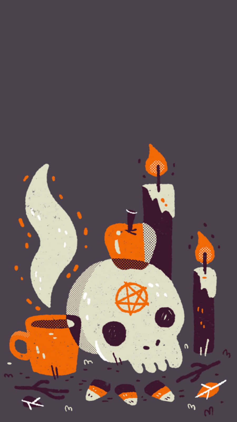 Aesthetic Cute Halloween Spooky Ritual Wallpaper