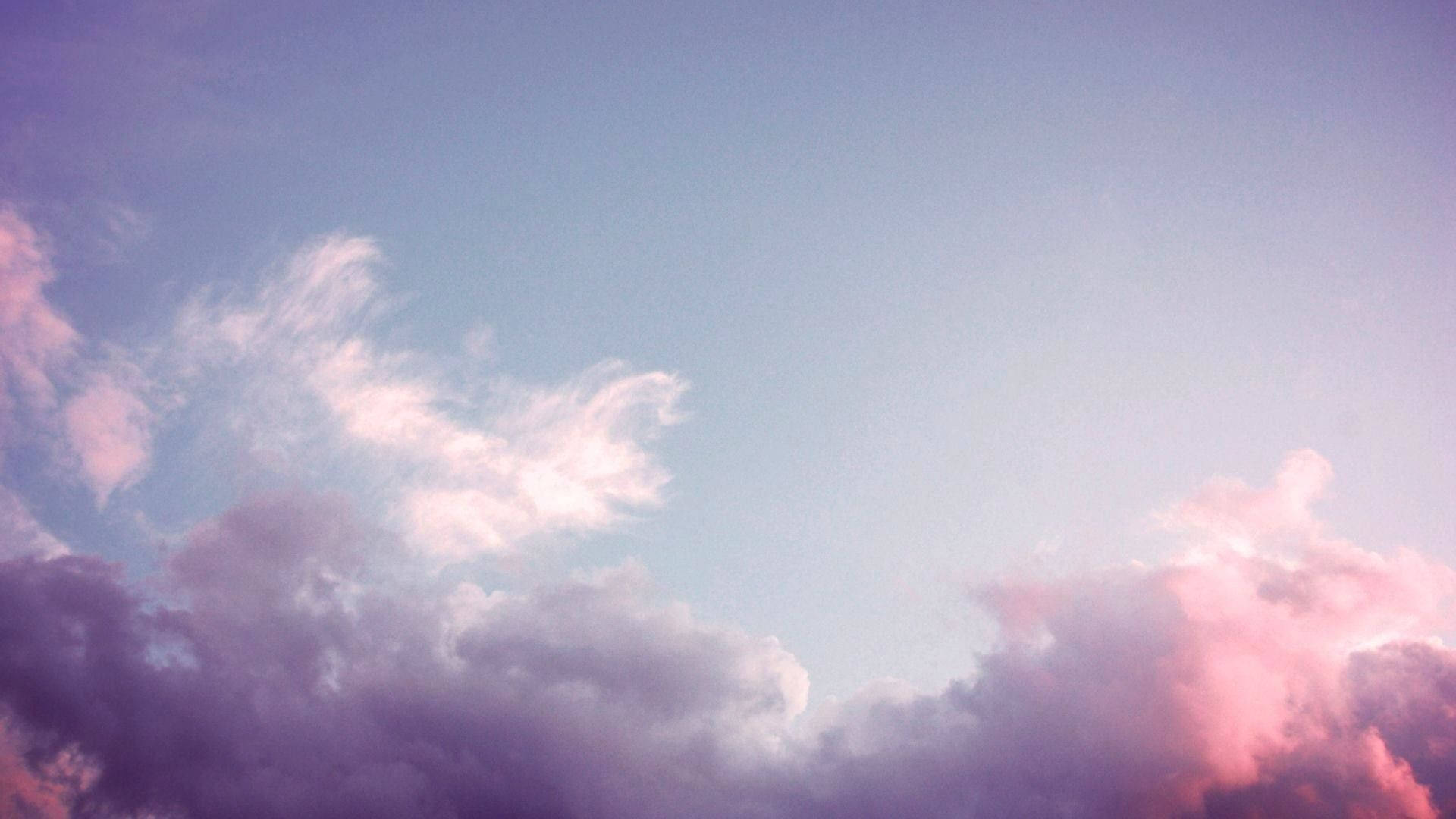 Aesthetic Cute Pastel Clouds Background