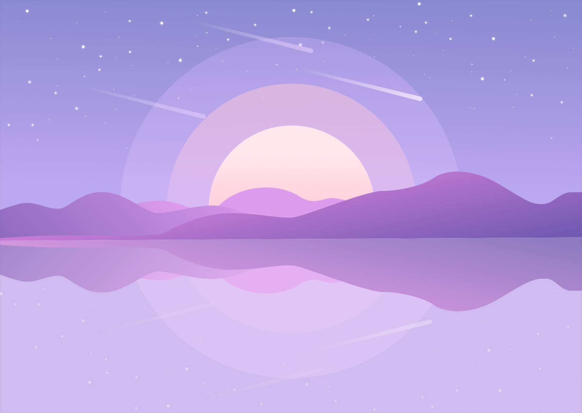 Aesthetic Desktop Purple Night Wallpaper