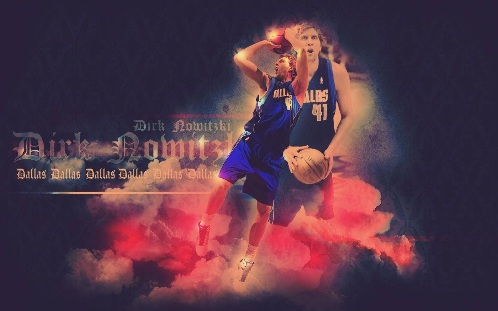 Æstetisk Dirk Nowitzki Basketballer Wallpaper
