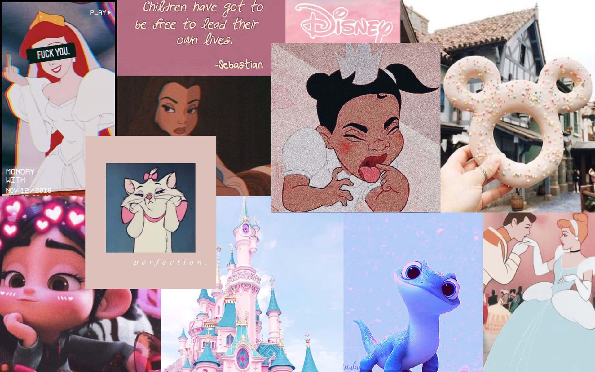 Disney Background Collage