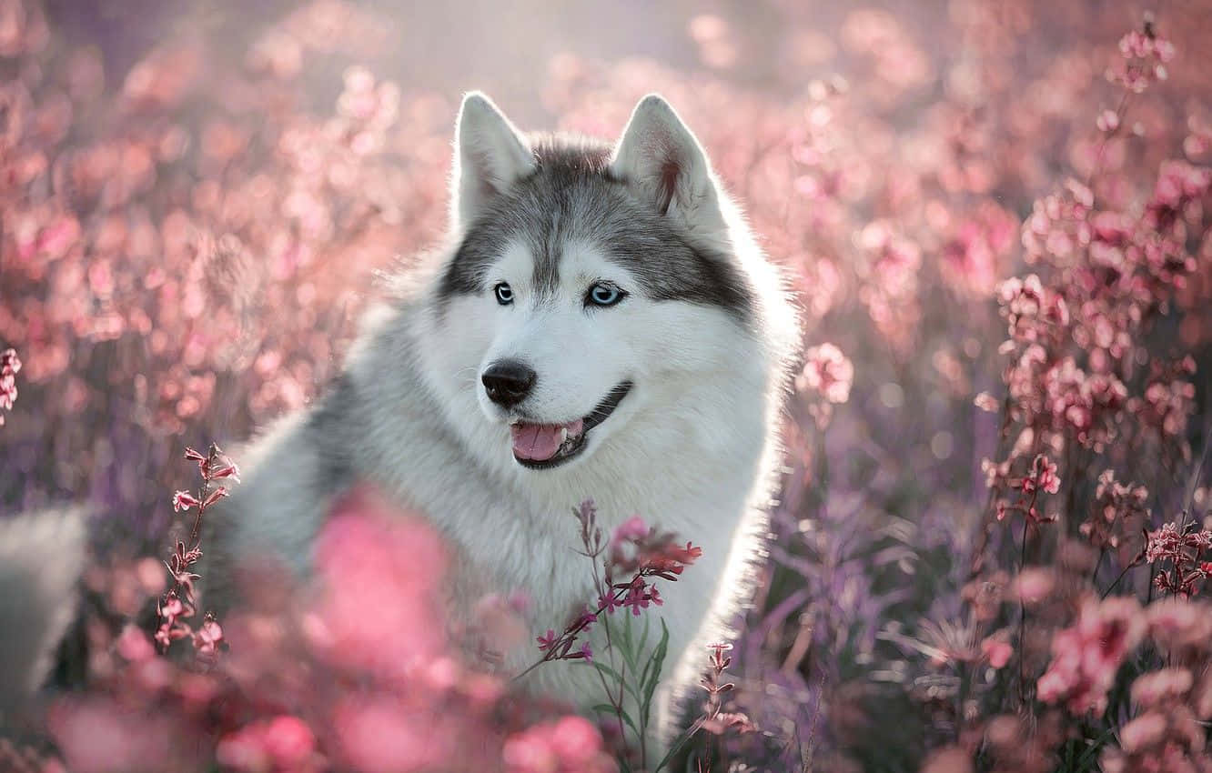 "A whimsical pup out for a scenic stroll"