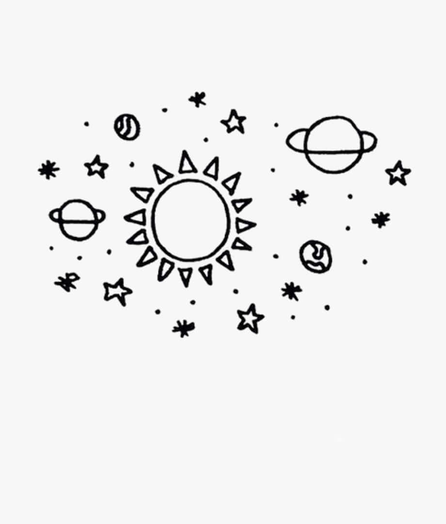 Doodleestetici Sistema Solare Sfondo