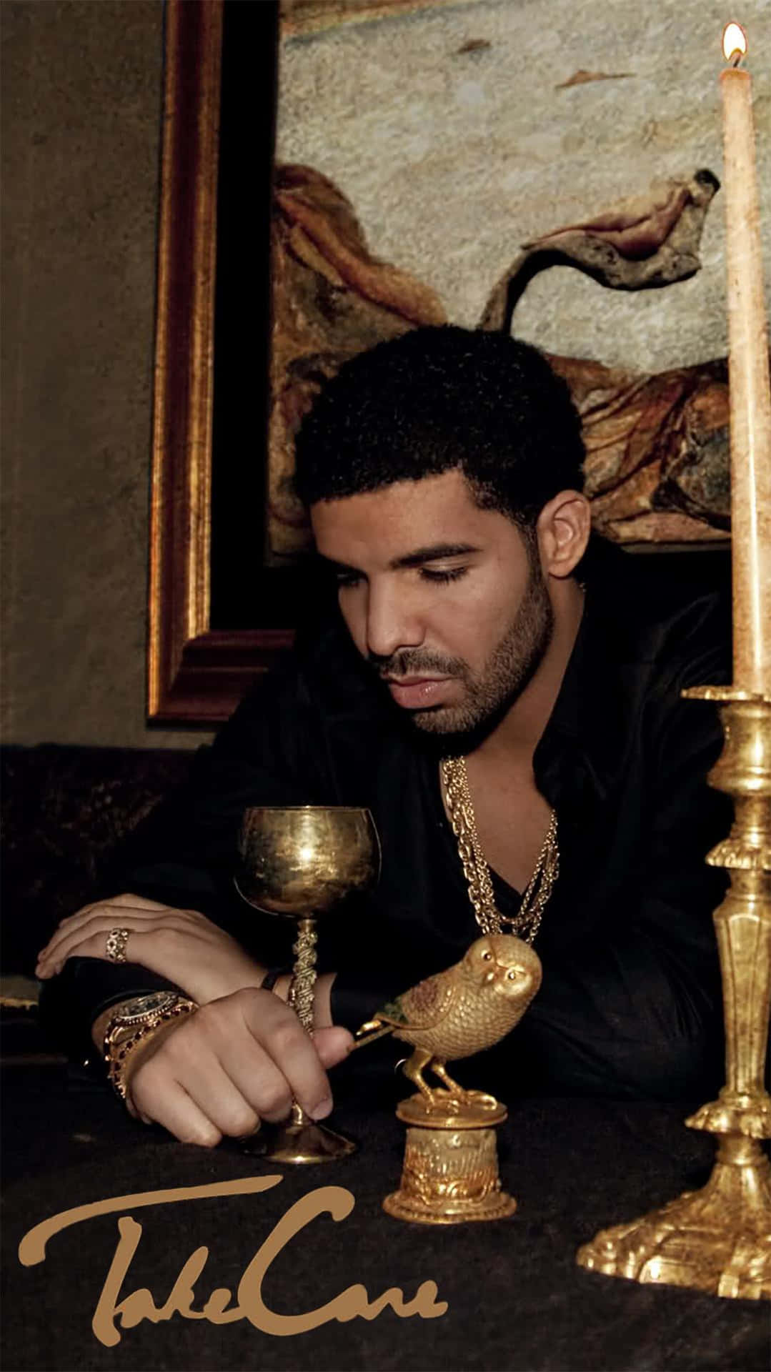Aesthetic Shot of Drake in His Darkest Days Wallpaper