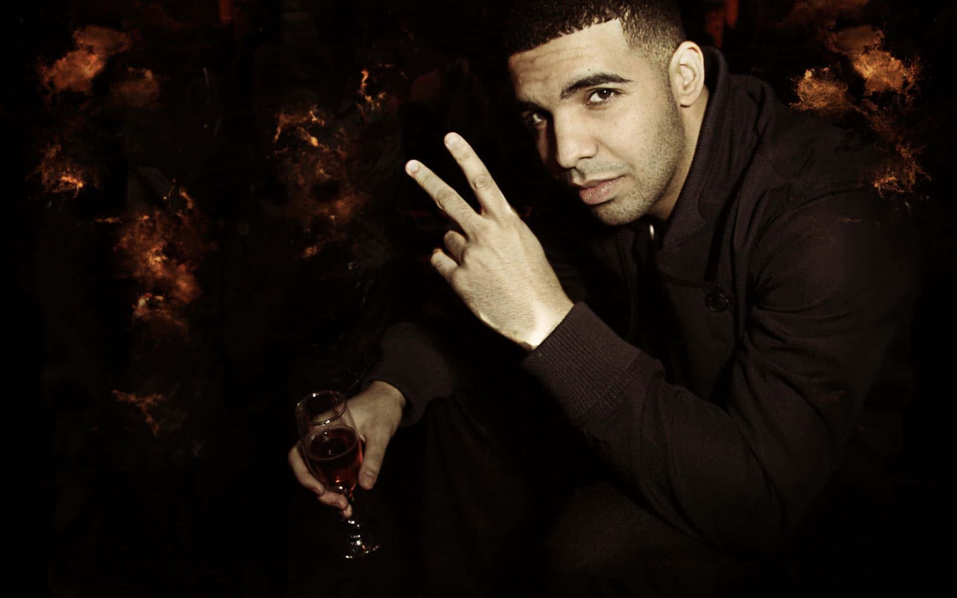 Elartista De Hip Hop Drake Trae Una Estética Brillante A La Música. Fondo de pantalla