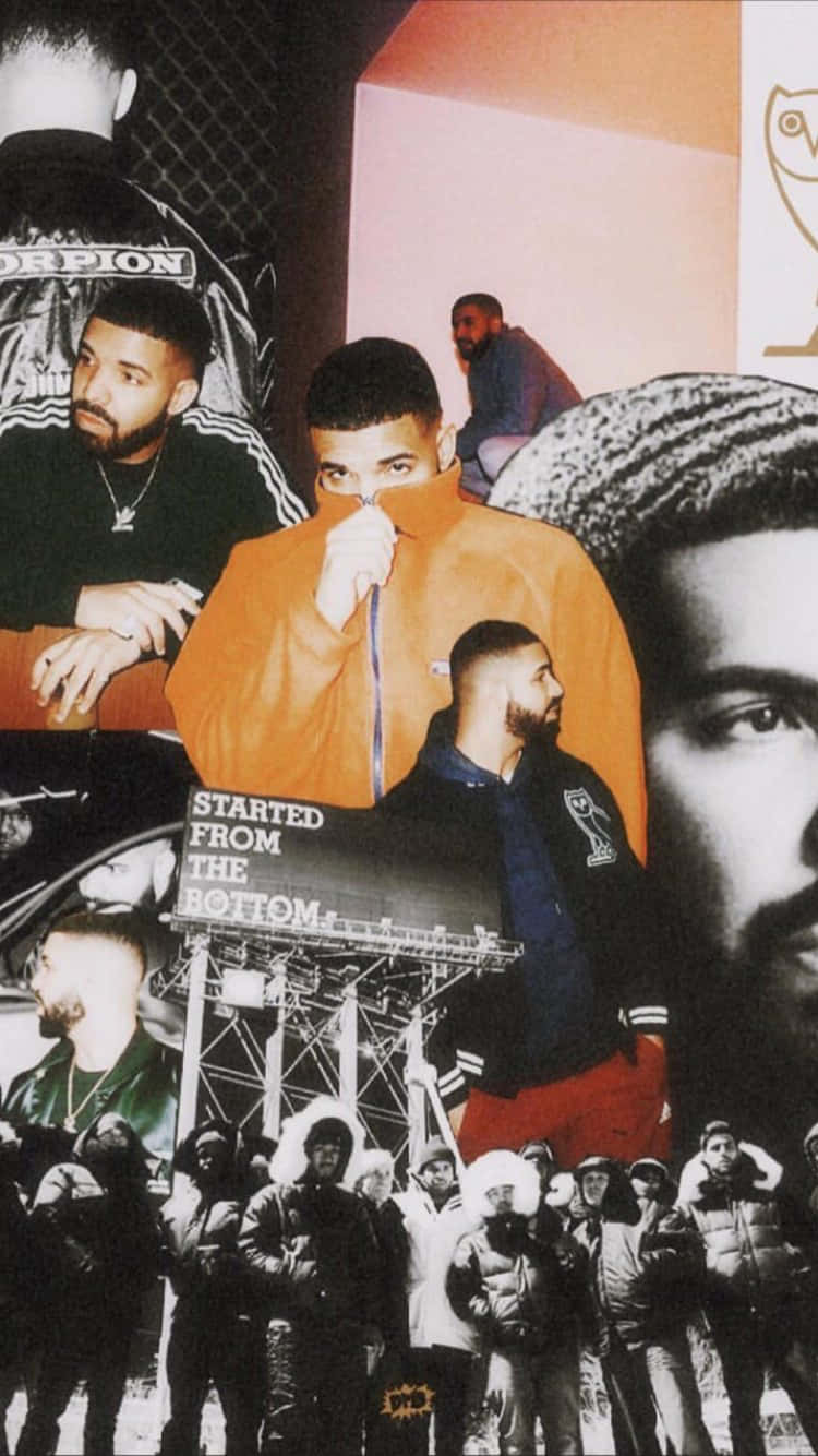 Aesthetic Drake in a Contemporary Music Landscape Wallpaper