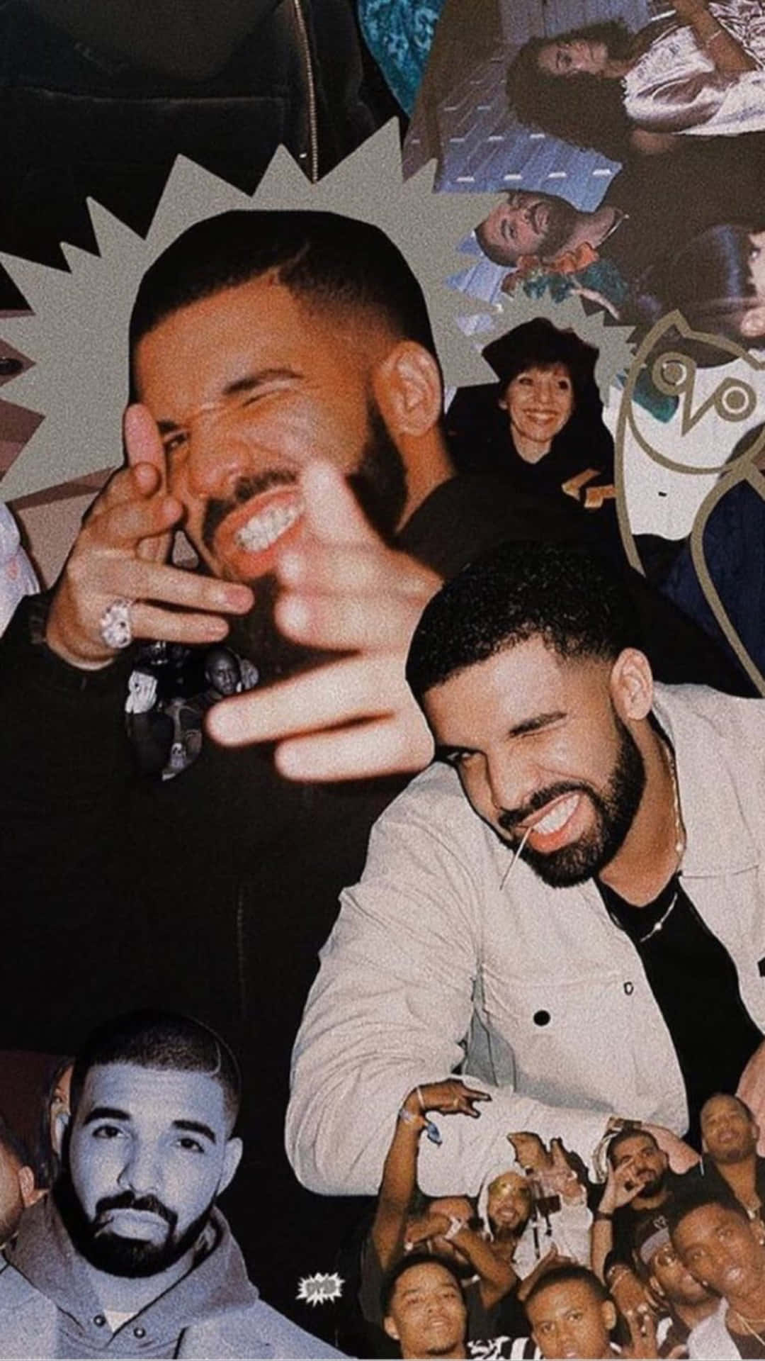 Aesthetic Drake Winking Wallpaper