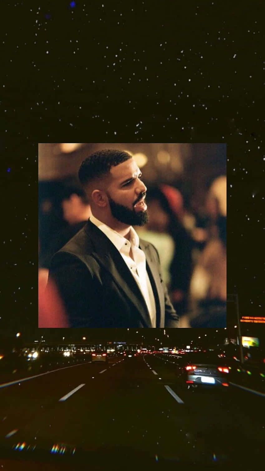 Aesthetic Drake sitting atop a big pile of money Wallpaper
