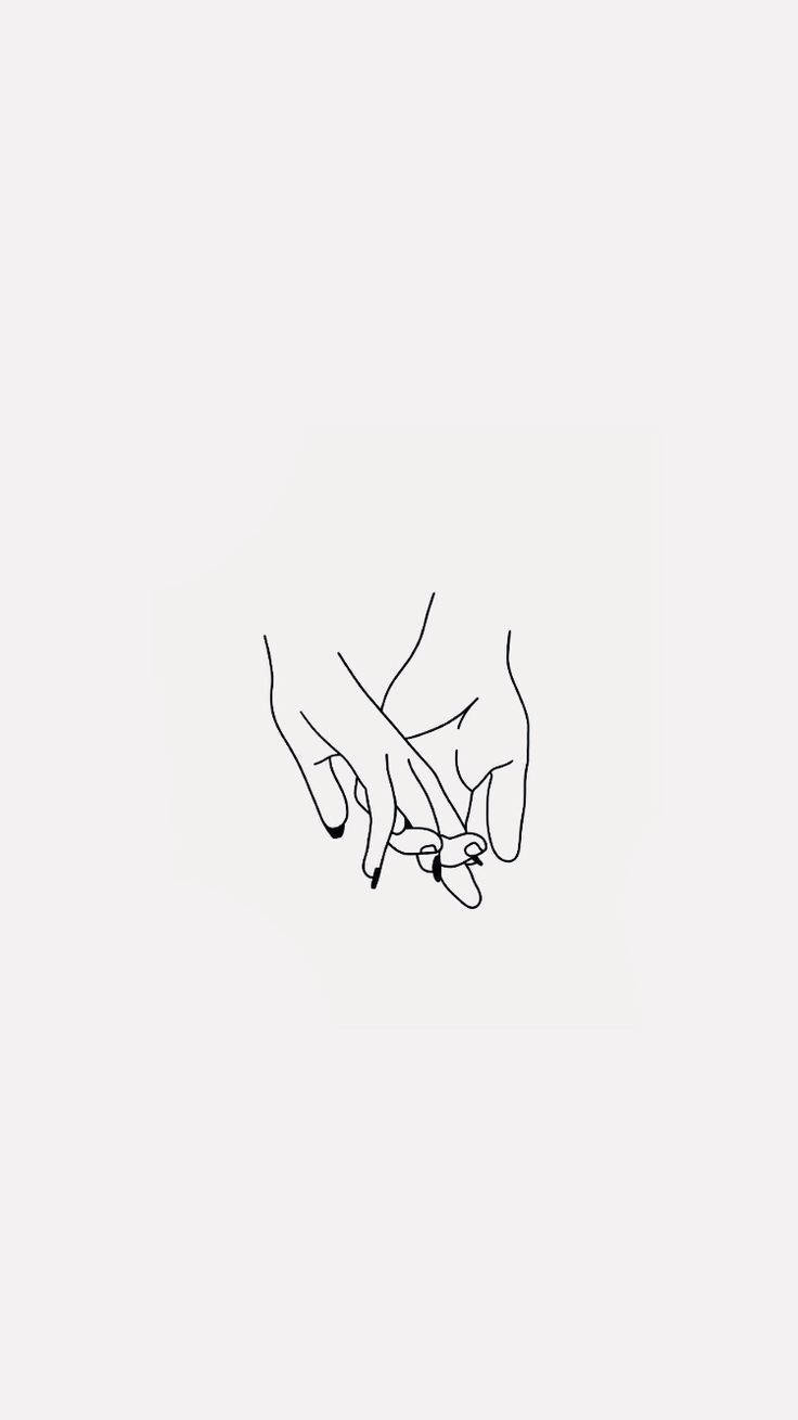 Aesthetic Drawing Holding Hands