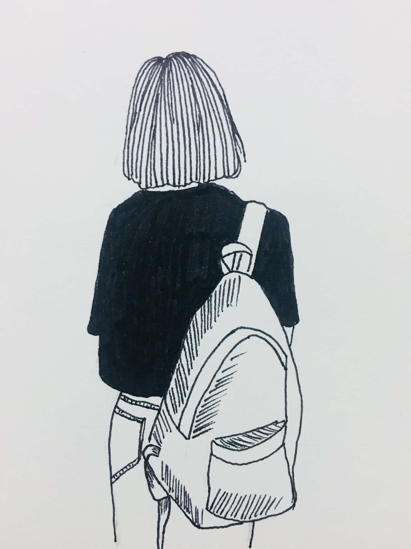 an ink sketch I made when I was bored at school : r/sketches