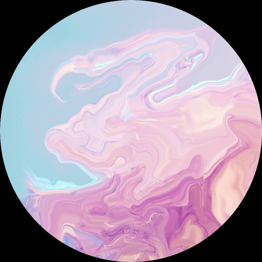 A Pink And Blue Circle With A Swirl Of Liquid Wallpaper