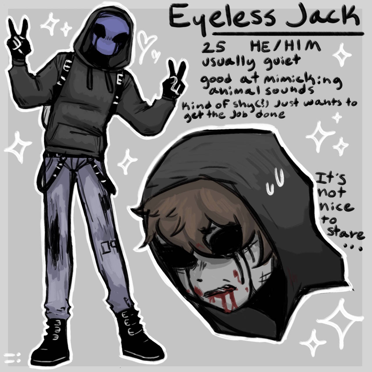 Eyeless, eyeless Jack, creepypasta, Horror, social Network, Jack