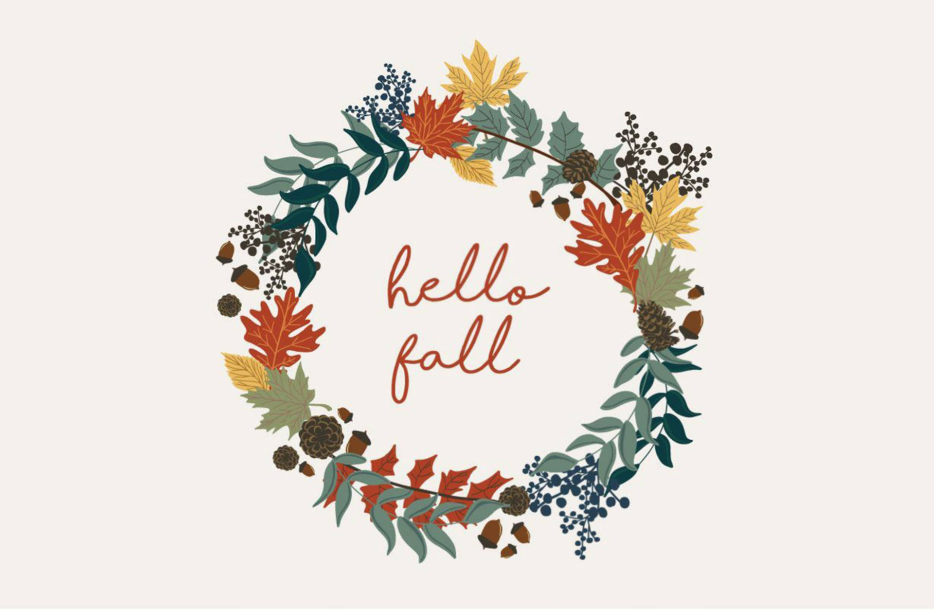 Aesthetic Fall Greeting Wreath Picture