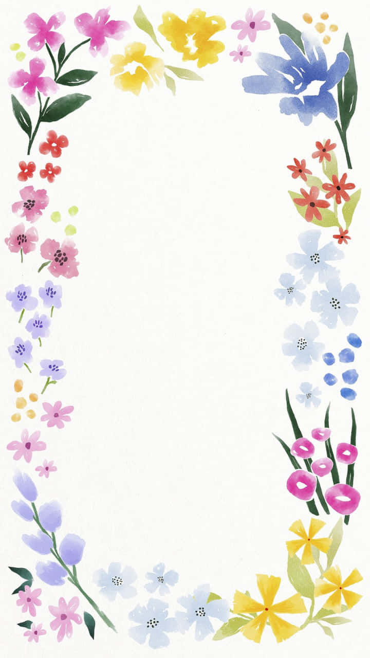 Enlivlig Landskapsbild Med Olika Blommor I Full Blom. Wallpaper