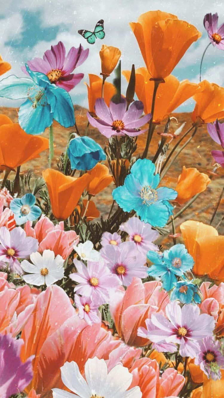 Colorful Aesthetic Floral Wallpaper