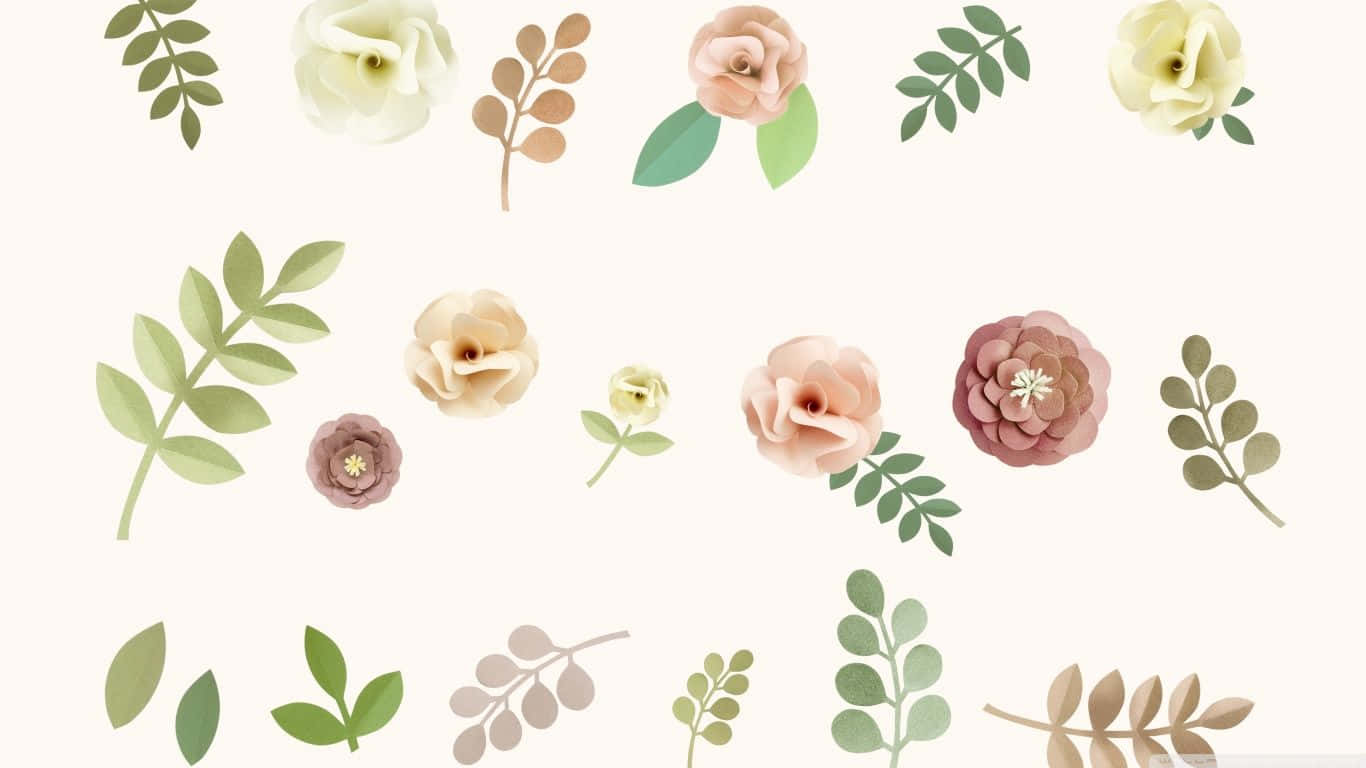 Æstetisk Blomster 1366 X 768 Wallpaper