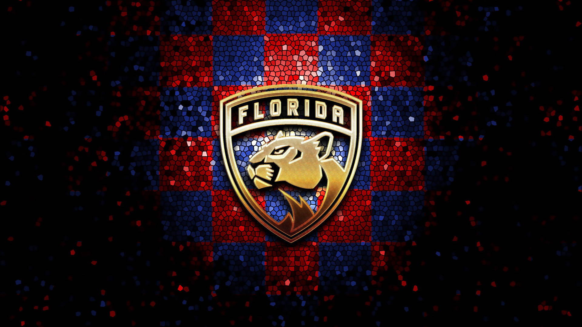 Mosaicoestético Dos Florida Panthers. Papel de Parede