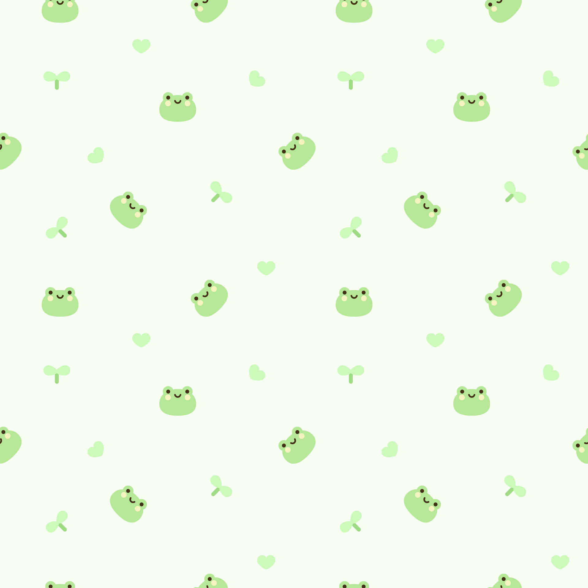 Aesthetic Frog on a Leaf Wallpaper