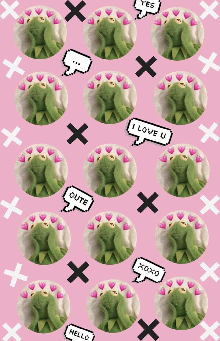 A Charming Aesthetic Frog Embracing the Beauty of Nature Wallpaper