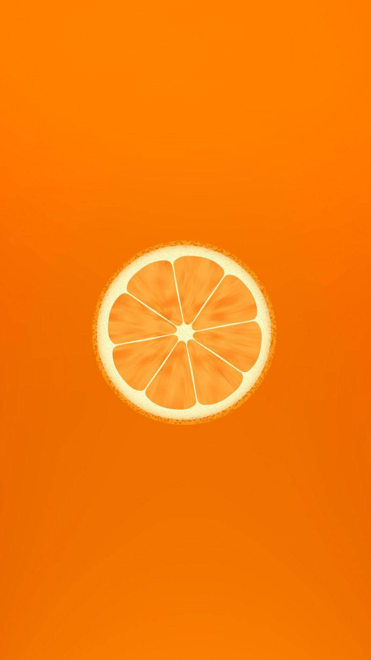 Snyggfrukt-tema För Mobiltelefon I Färgen Orange. Wallpaper