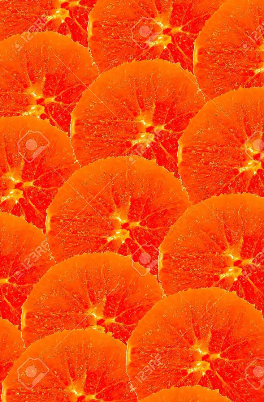Teléfonoestético Con Temática De Frutas Naranjas. Fondo de pantalla