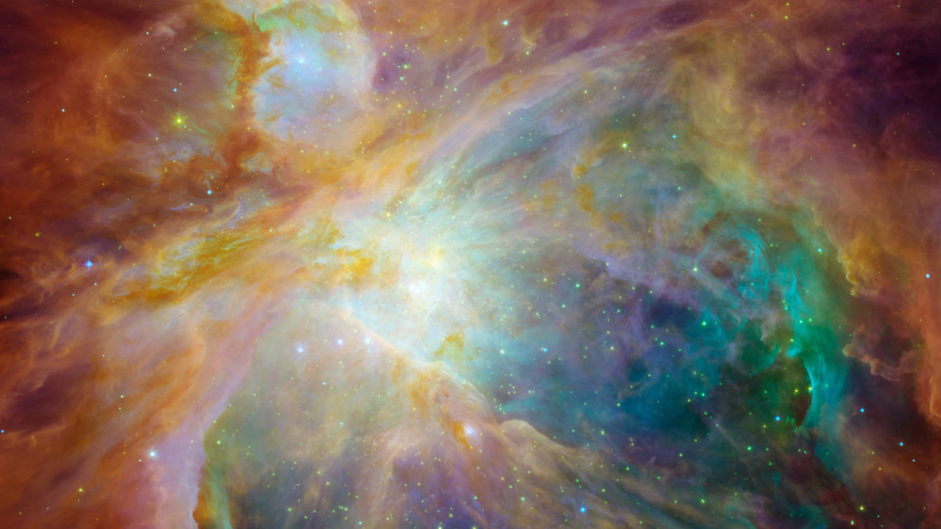 Estetisktgalax Med Orionnebulosan. Wallpaper
