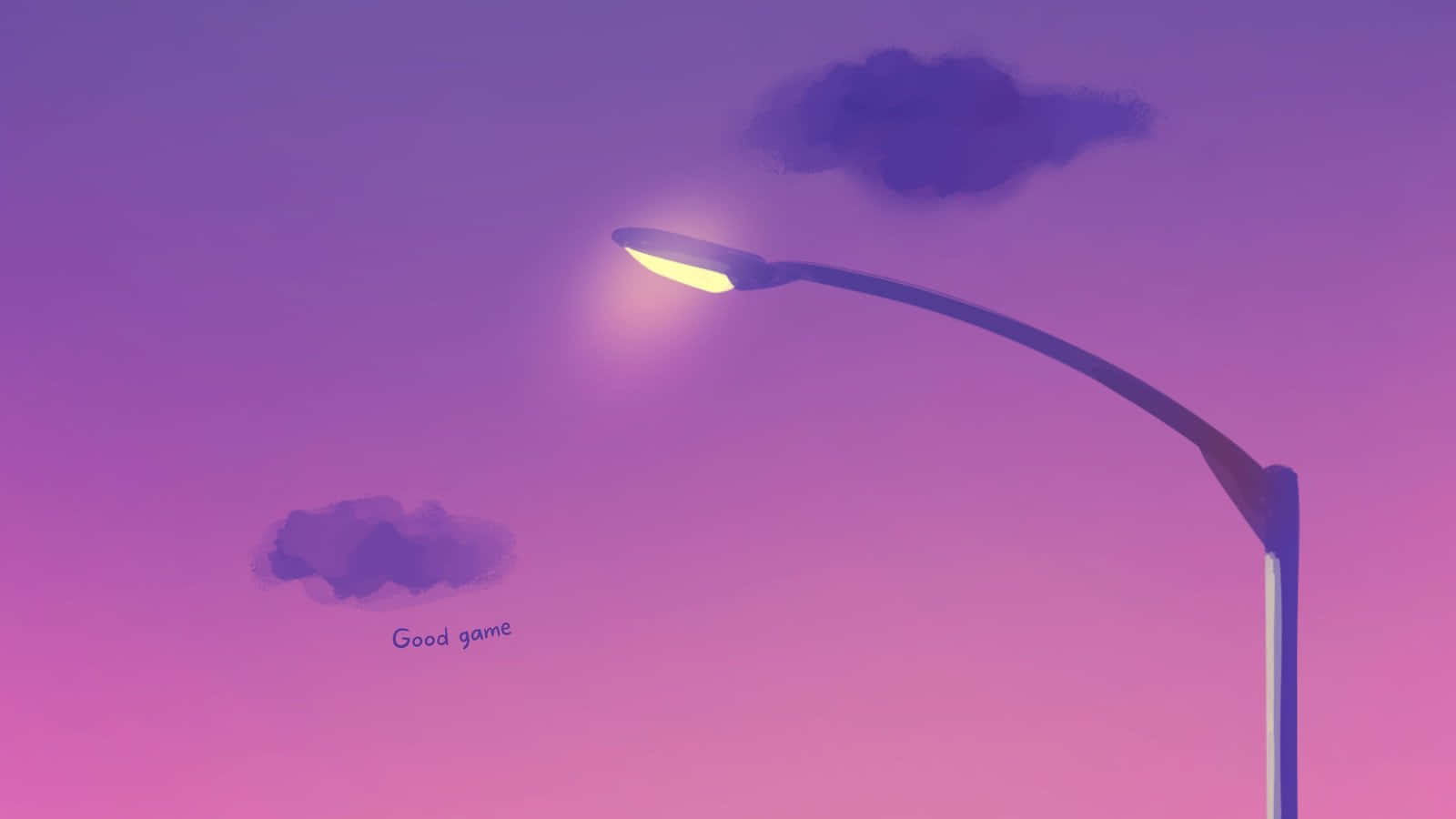 A Street Light With Clouds And A Purple Sky Wallpaper