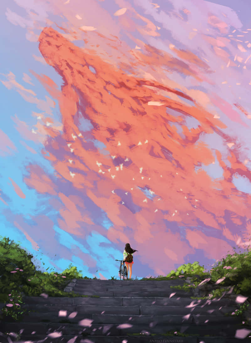 Udforsk den fortryllende verden af æstetisk Ghibli Wallpaper