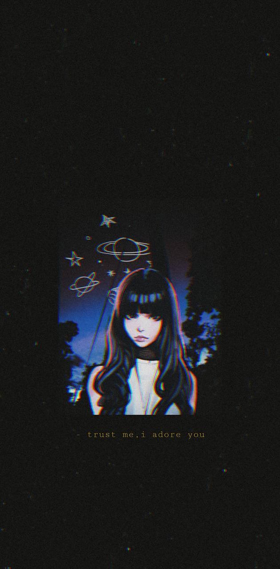 Aesthetic Girl I Adore You Background