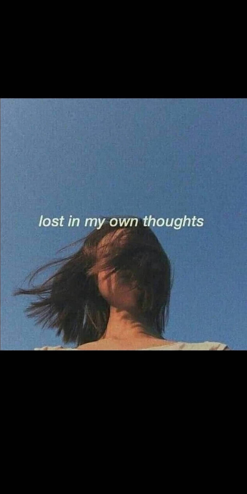Aesthetic Girl Lost In Own Thoughts Wallpaper