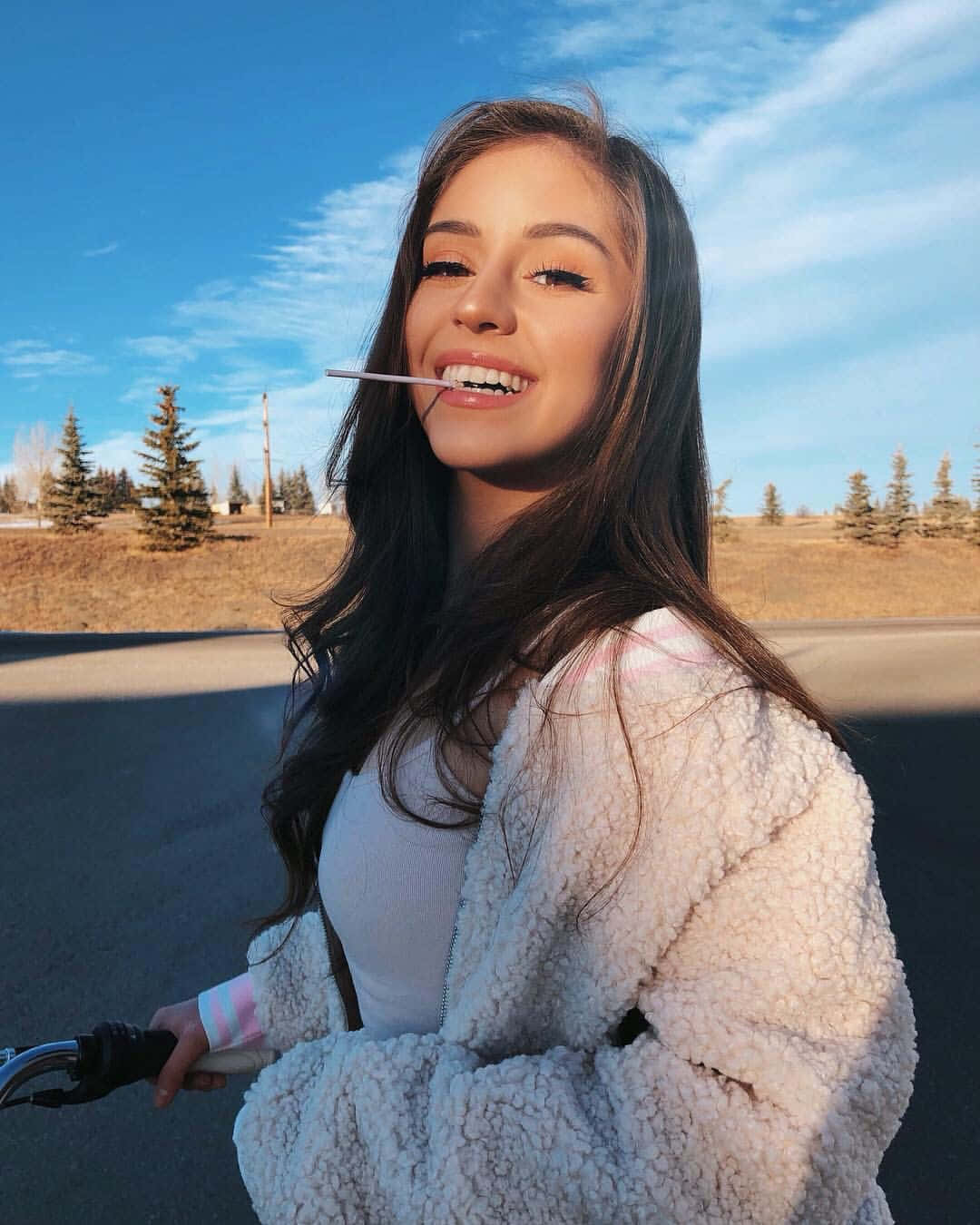 A beautiful young girl enjoying time outdoors
