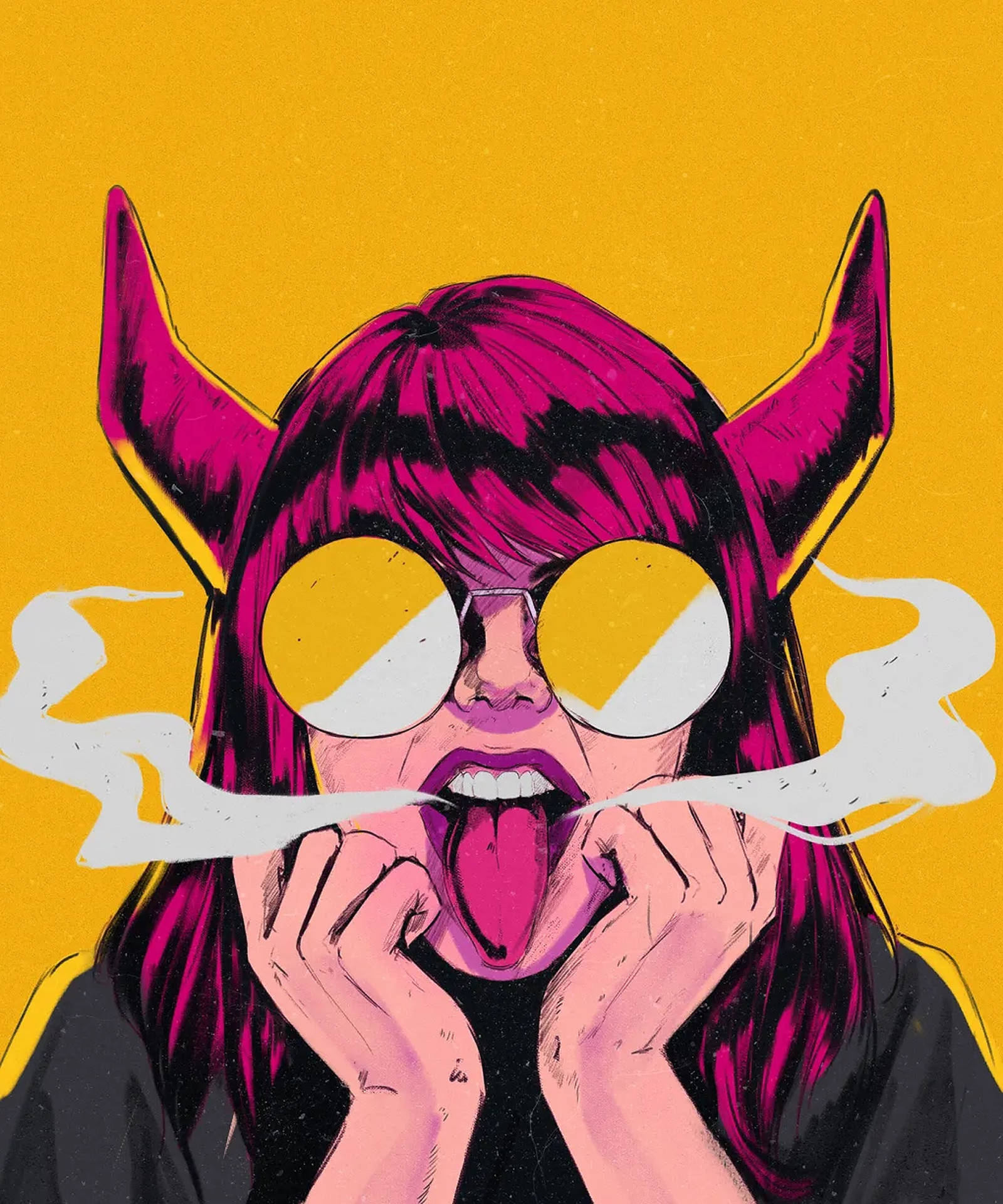 Aesthetic Girl Smoking Background