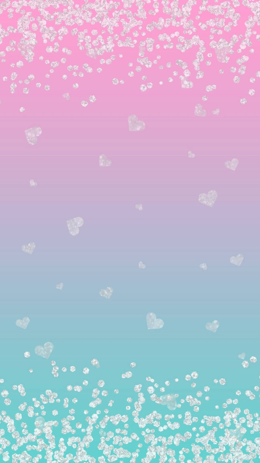 Aesthetic Girly Transparent Hearts Wallpaper