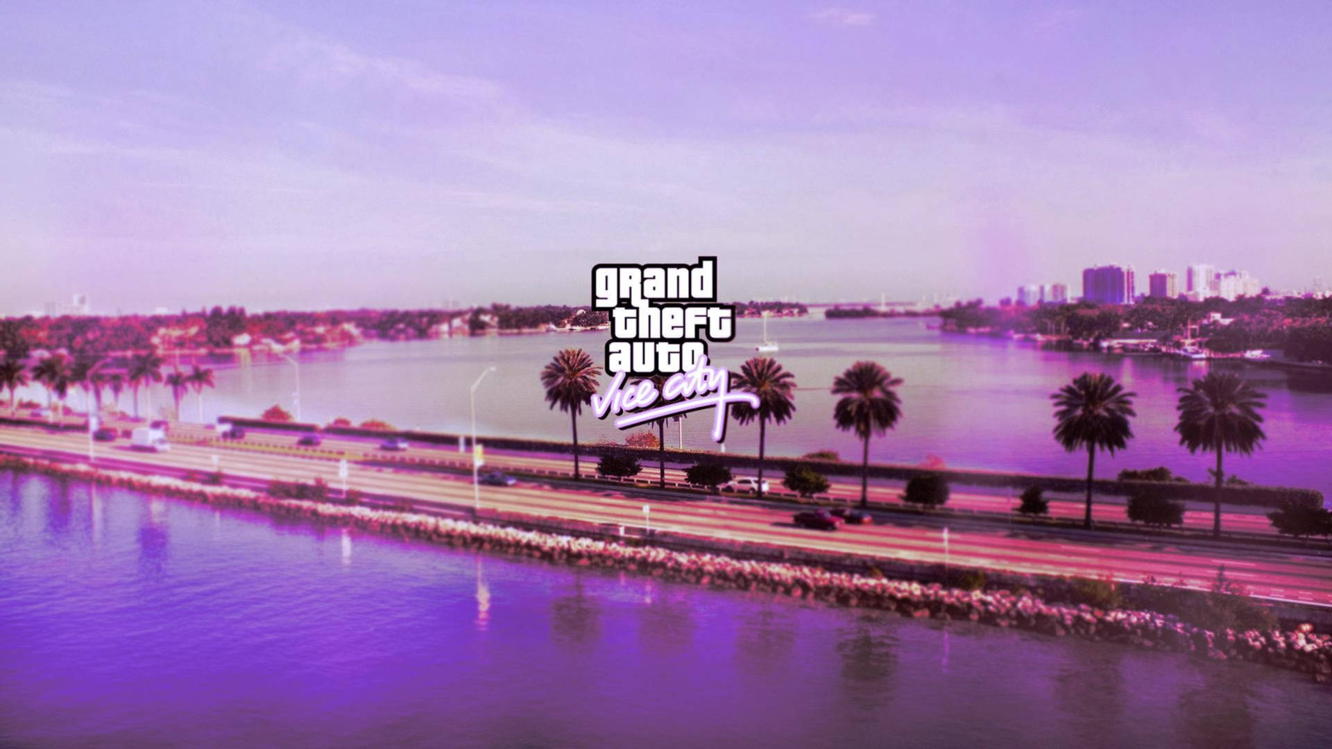 Æstetisk Grand Theft Auto Vice City Design Wallpaper