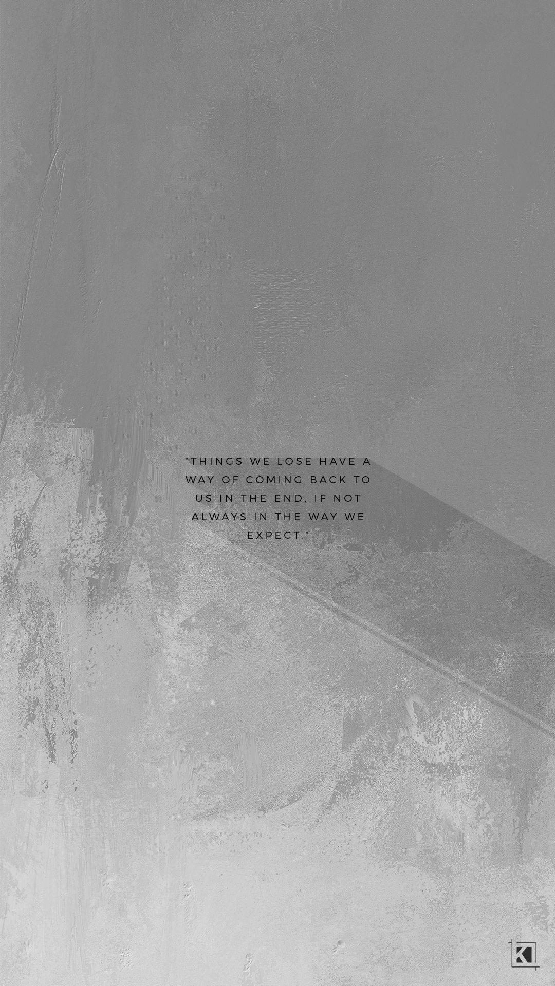 Aesthetic Gray Cement Wall With Text Wallpaper