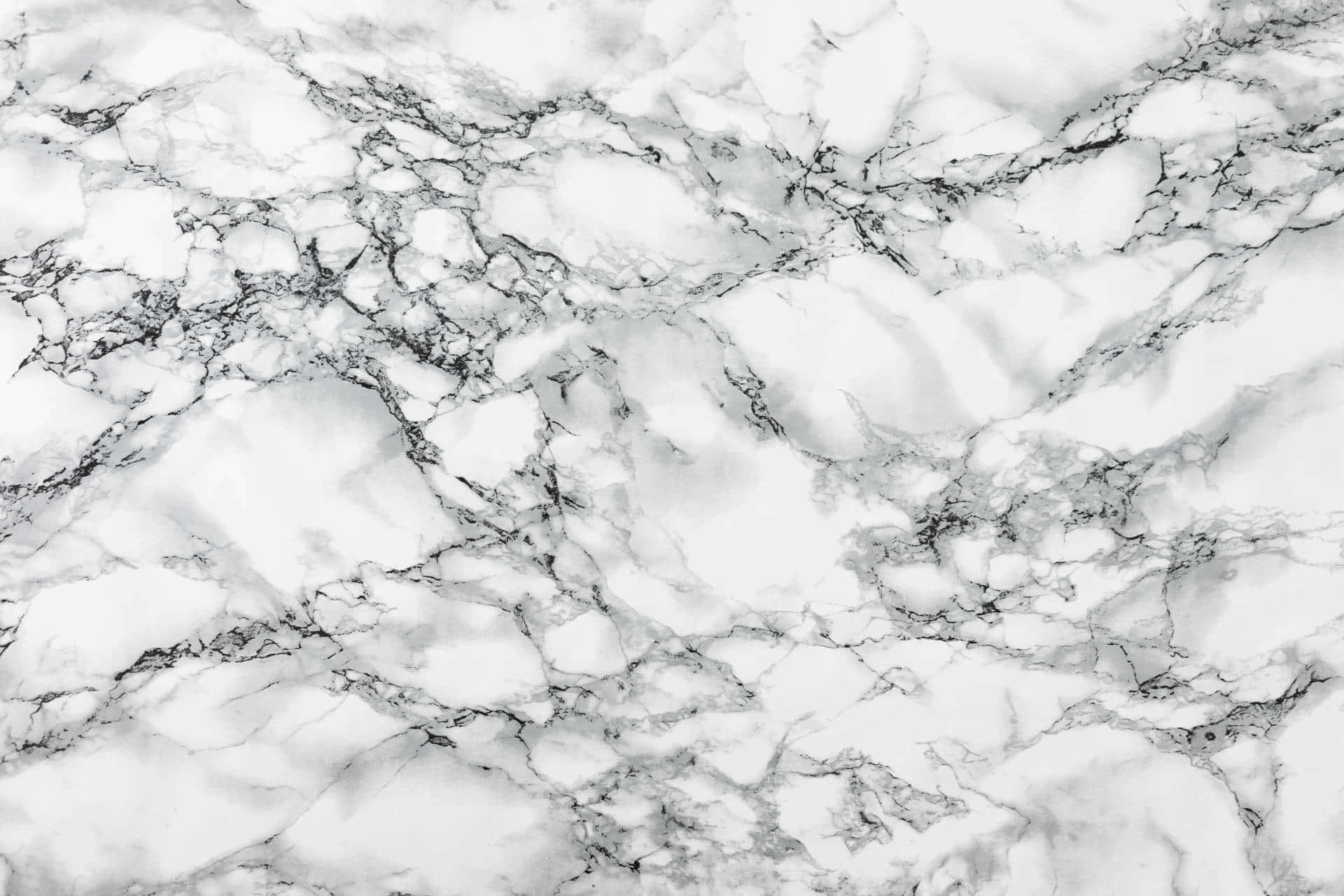 En Hvid Marmor Baggrund Med Sort Og Hvide Marmor Swirls. Wallpaper