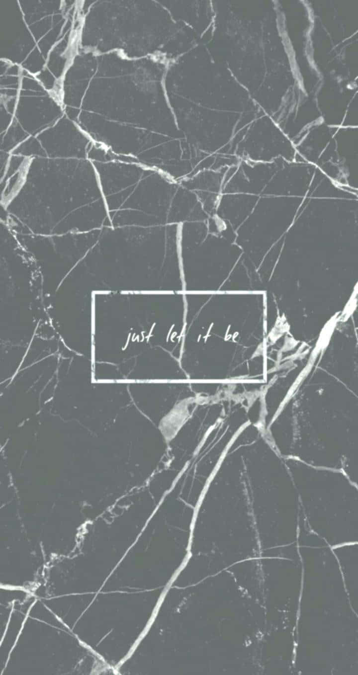 Aesthetic Gray Marble Phone Quote Wallpaper