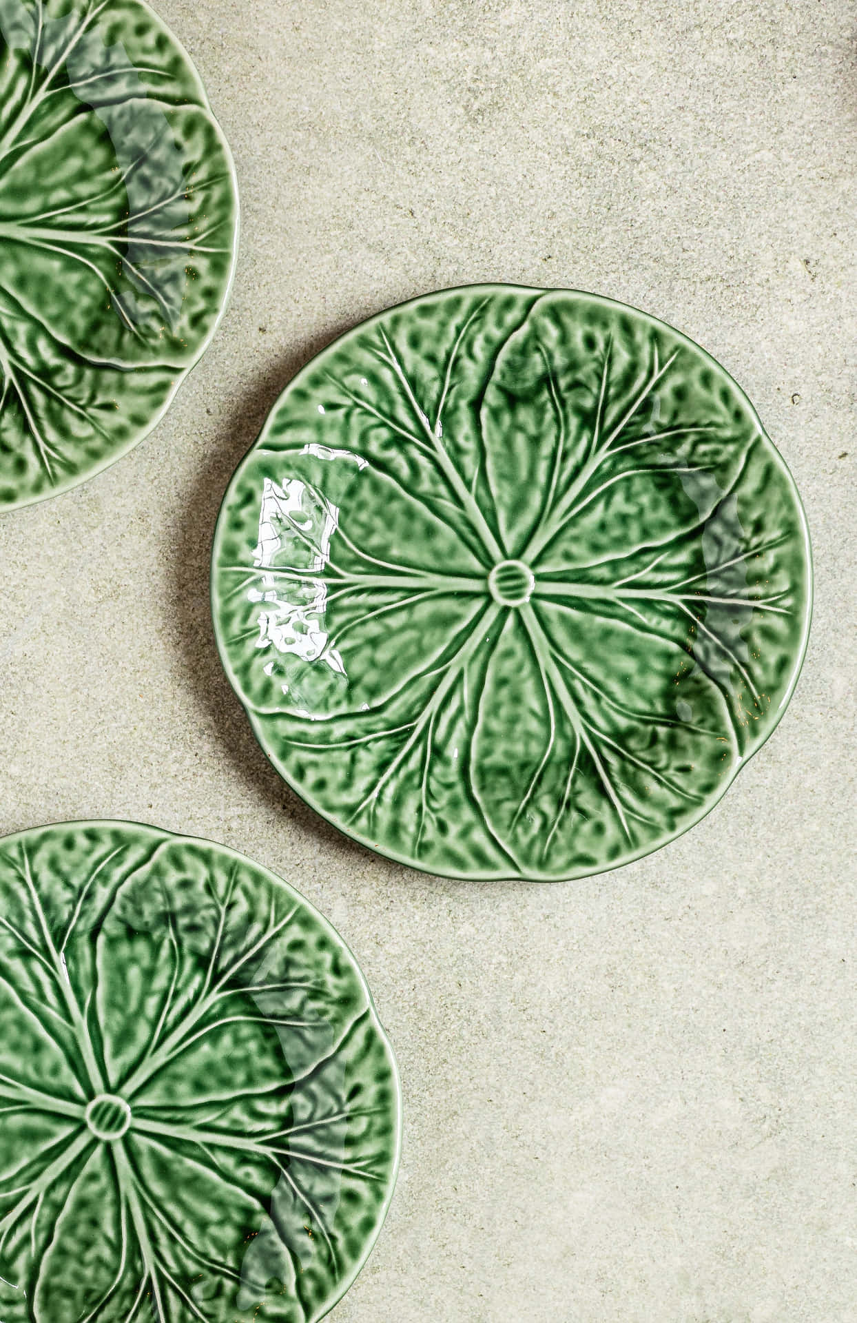 Æstetisk grøn baggrund klassisk runde fadøser