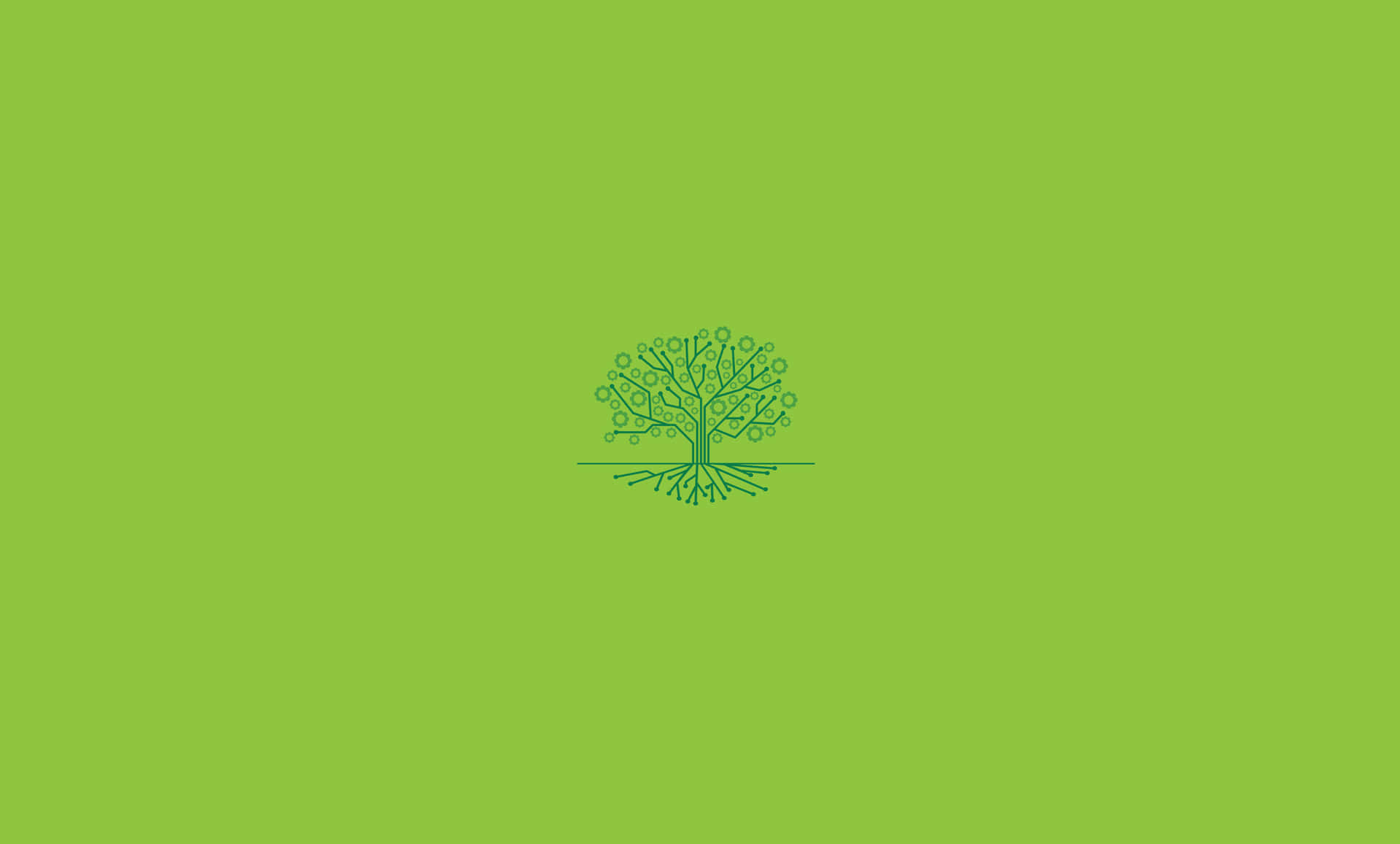 Aesthetic Green Minimal Futuristic Tree Wallpaper