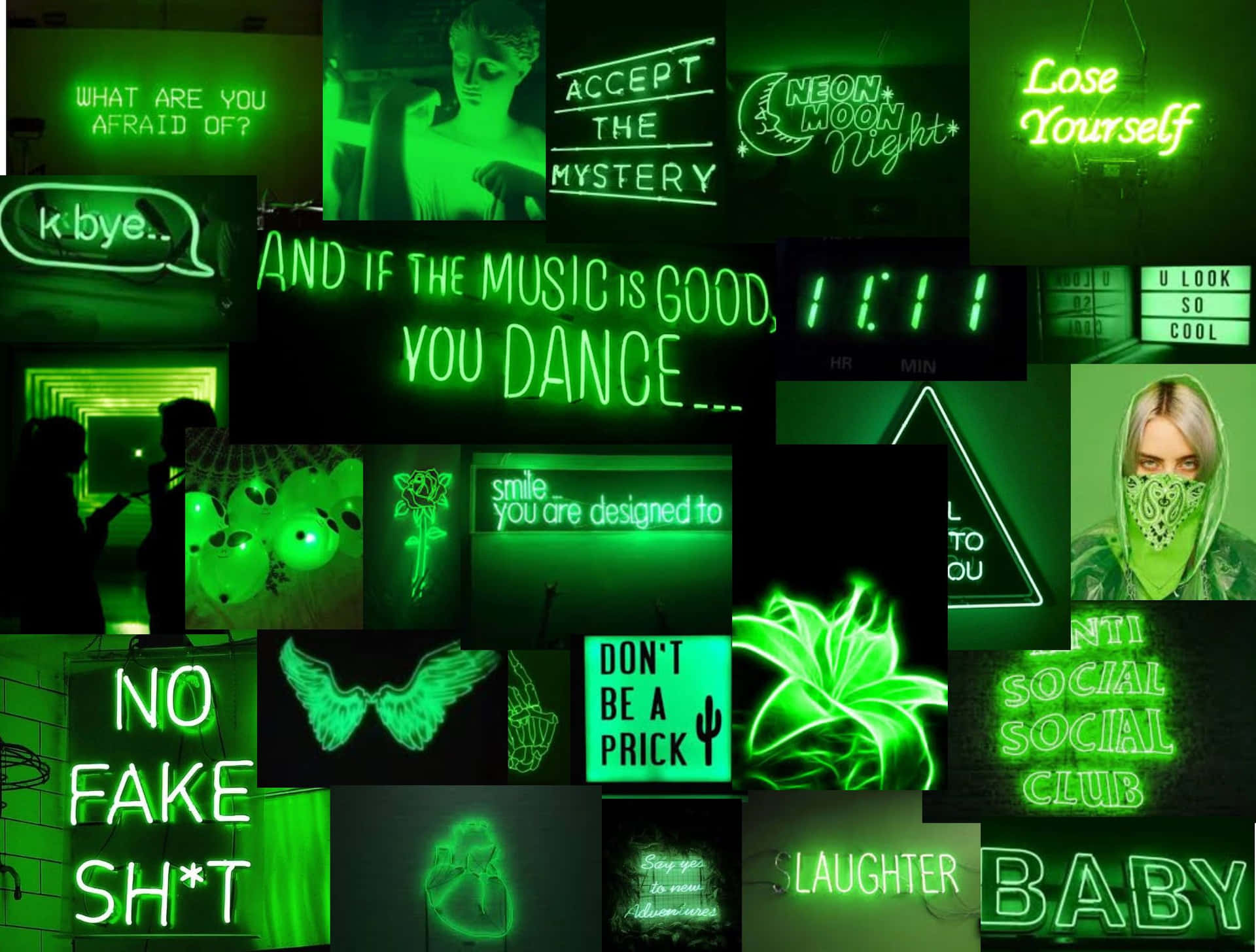 Aesthetic Green Neon Signs Pictures
