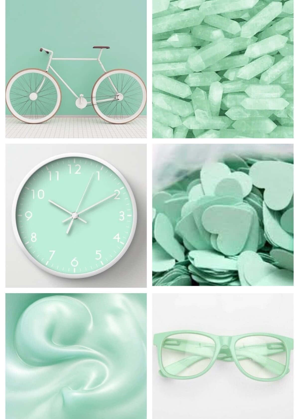 Pastel Aesthetic Green Collage Pictures 1200 x 1682 Picture